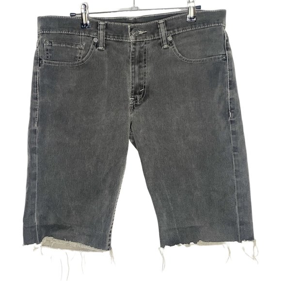 Levi's Other - Levi's 511 Grey Raw Hem Fringe Frayed Jean Denim Shorts Mens Size 32